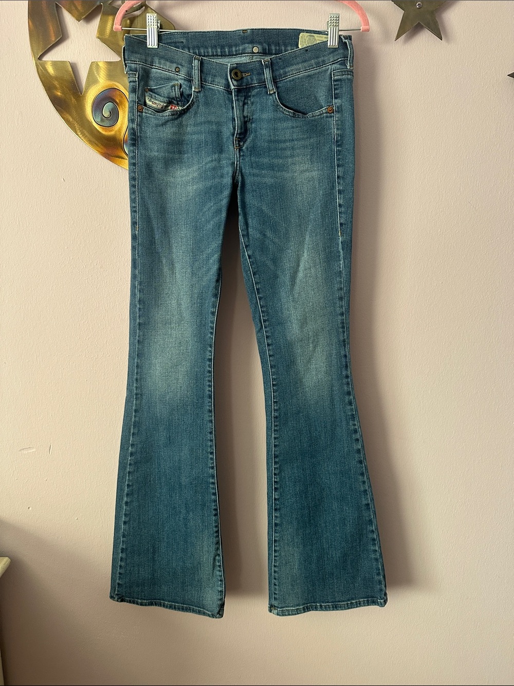 Diesel Medium Blue Denim Jeans with Coin Pocket Logo - Picture 2 of 4